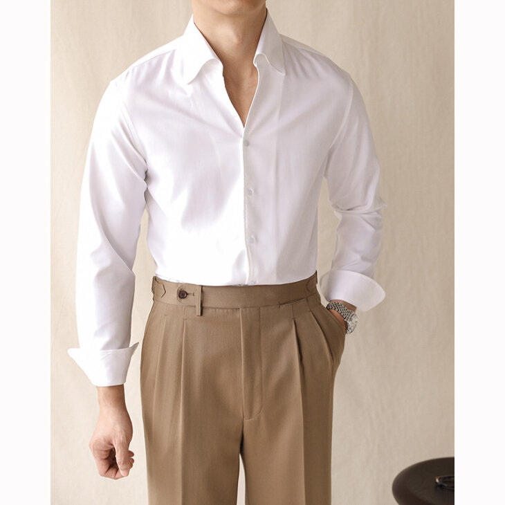 One-piece Collar Long-sleeved Shirt - Image 6