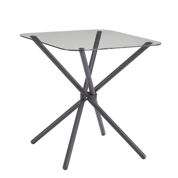 Metal Chair For Home Office Kitchen Dining Room, Black & Brown - Image 8