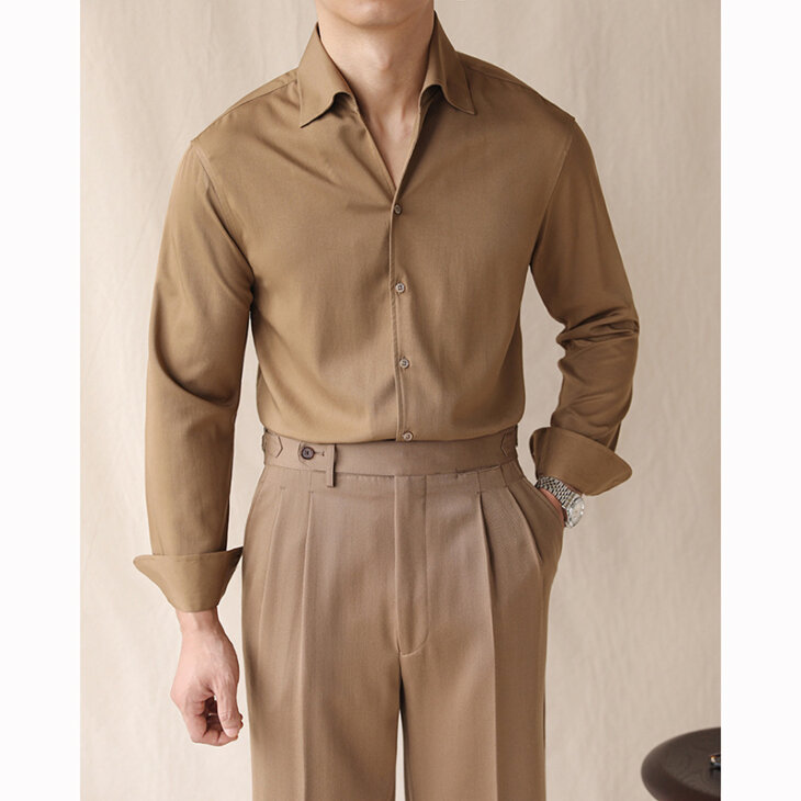 One-piece Collar Long-sleeved Shirt - Image 2