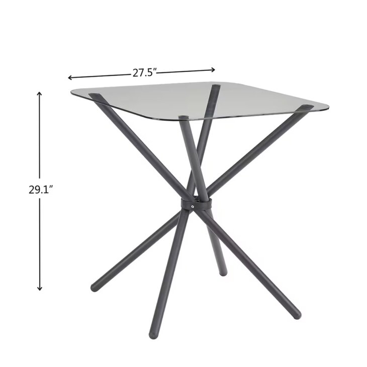 Metal Chair For Home Office Kitchen Dining Room, Black & Brown - Image 4