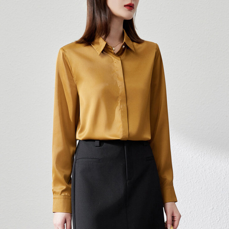 Elegant Satin Work Blouse - Image 3