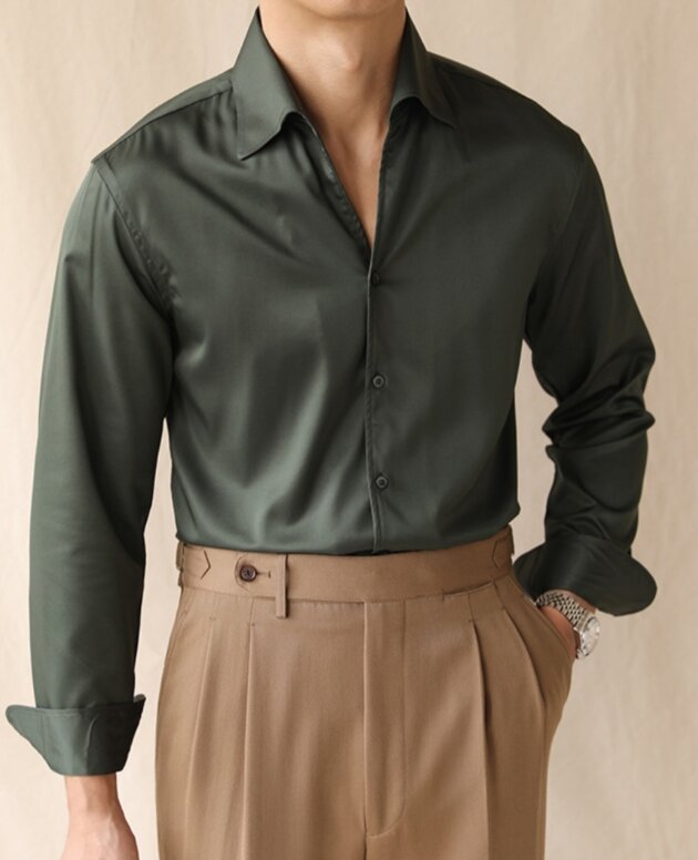 One-piece Collar Long-sleeved Shirt