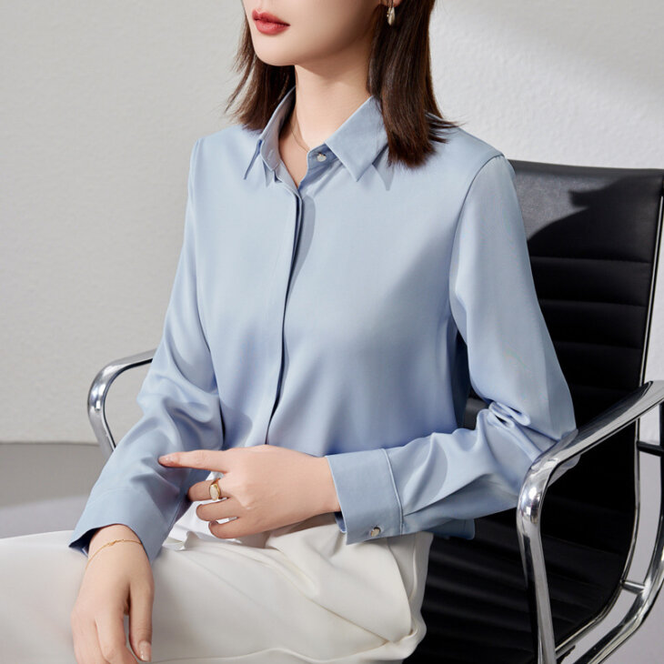 Elegant Satin Work Blouse - Image 2