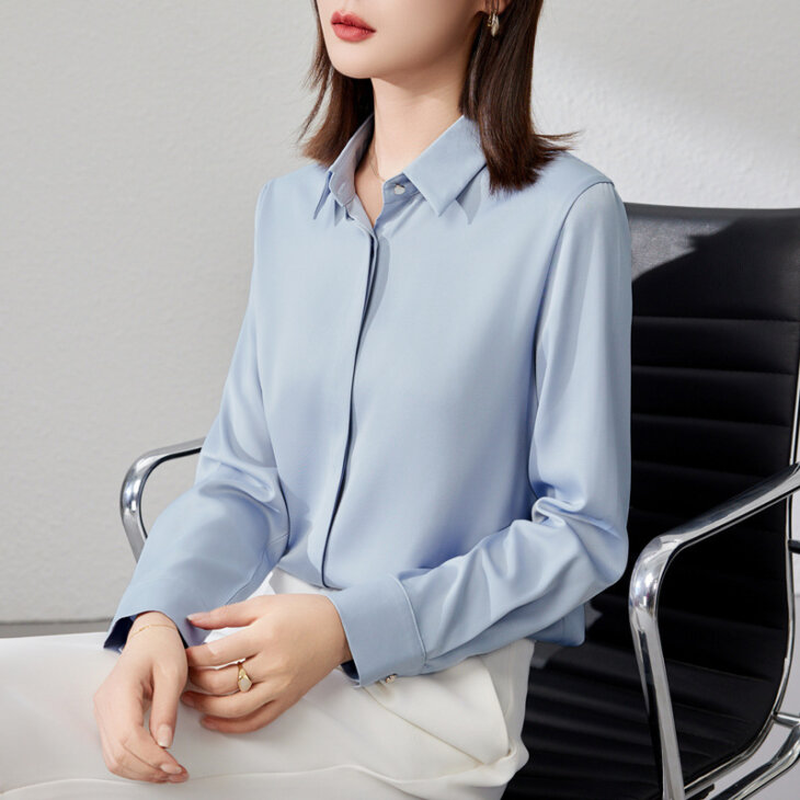 Elegant Satin Work Blouse - Image 9